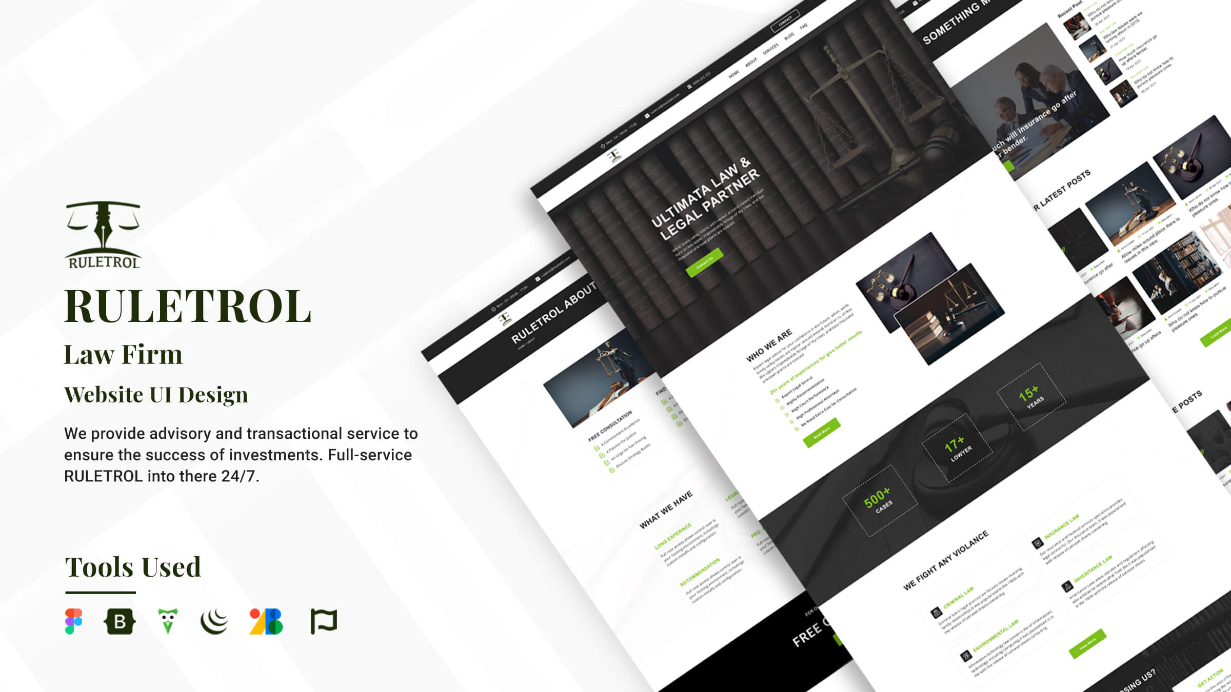 Ruletrol – Law Firm Bootstrap Website Template