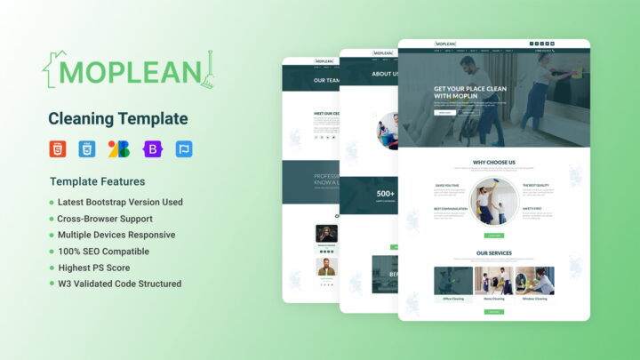Moplean - Cleaning Service Bootstrap Template | DesignToCodes