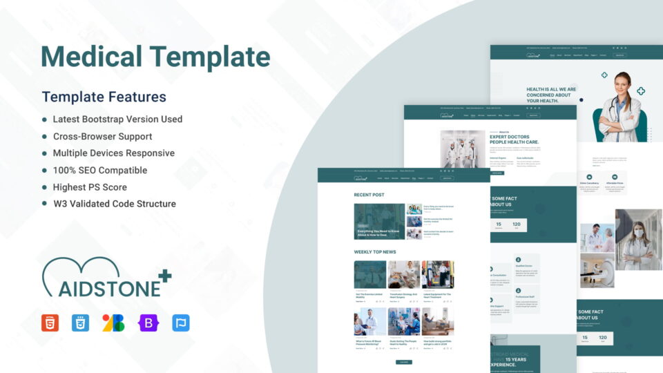 Aidstone - Bootstrap Medical Service Template | Designtocodes