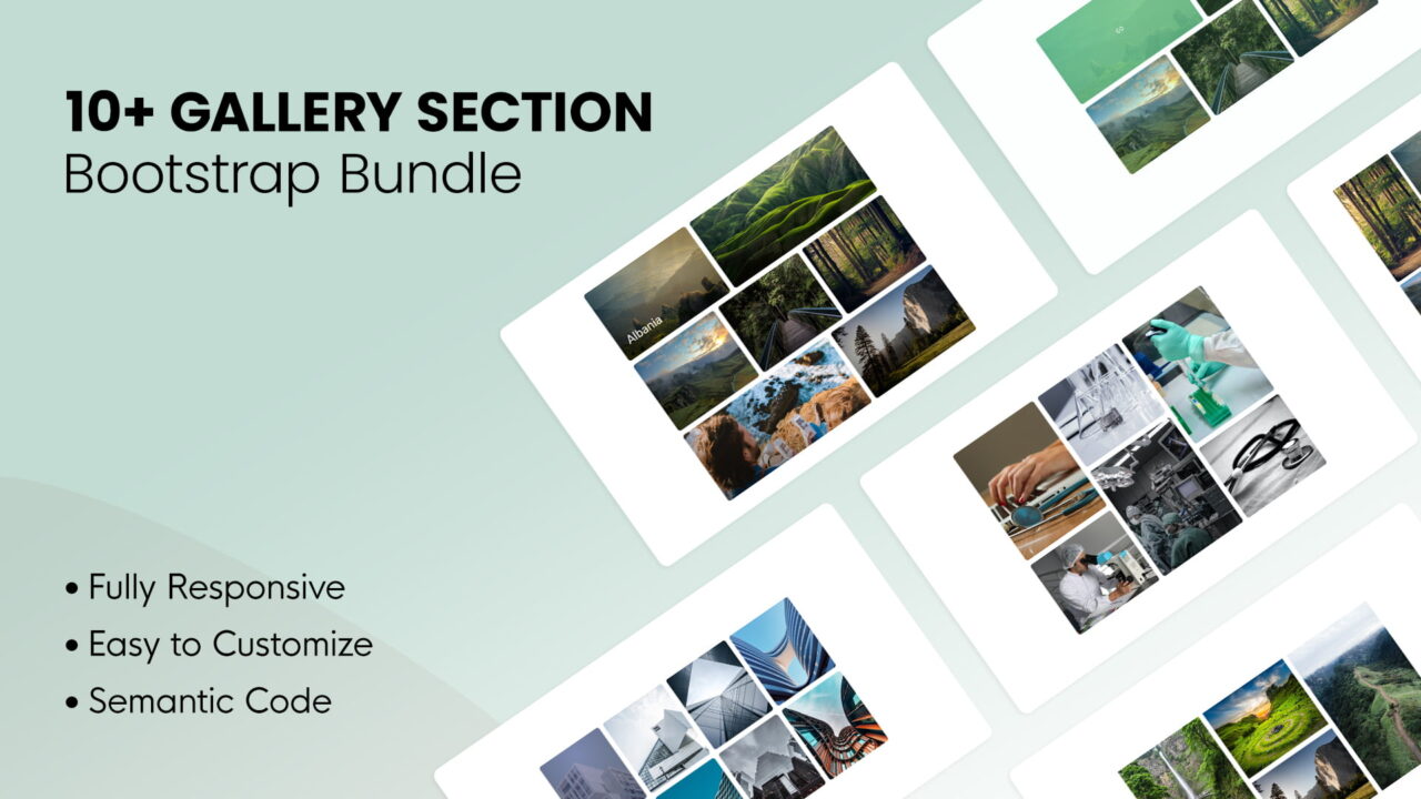10+ Gallery Section Bootstrap Bundle | Designtocodes