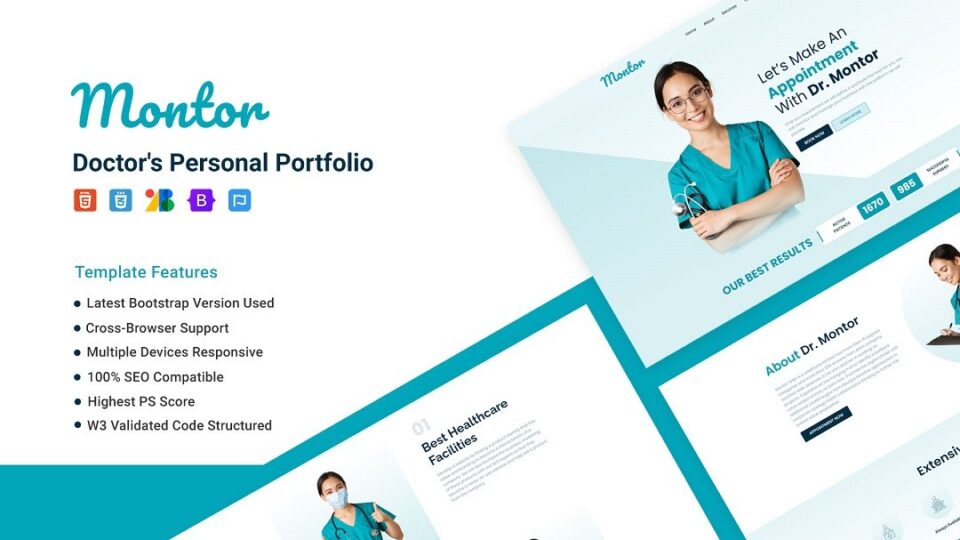 Montor - One Page HTML Template | DesignToCodes