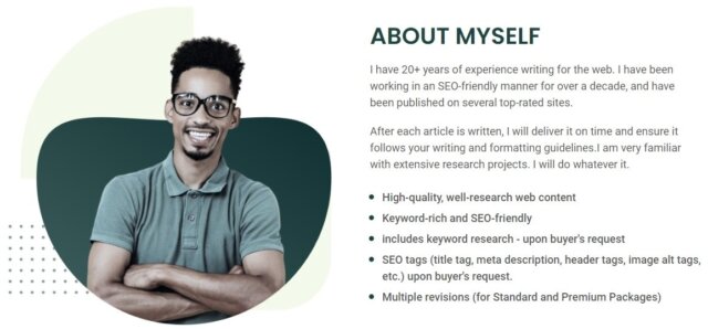 Texter Content Writer Portfolio Template One Page Template Texter Content Writer Portfolio Template One Page Template