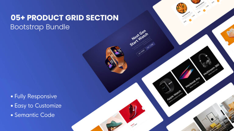 5+ Product Grid HTML Web UI Kits | HTML Components