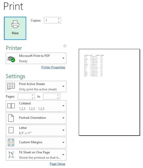 How To Print Excel Spreadsheets - DesignToCodes