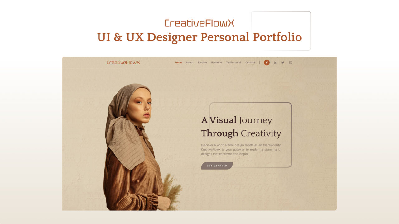 CreativeFlowX - One Page Personal Portfolio Website Template | DesignToCodes