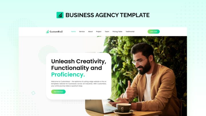 CustomBizZ - Business Agency Website Template - DesignToCodes