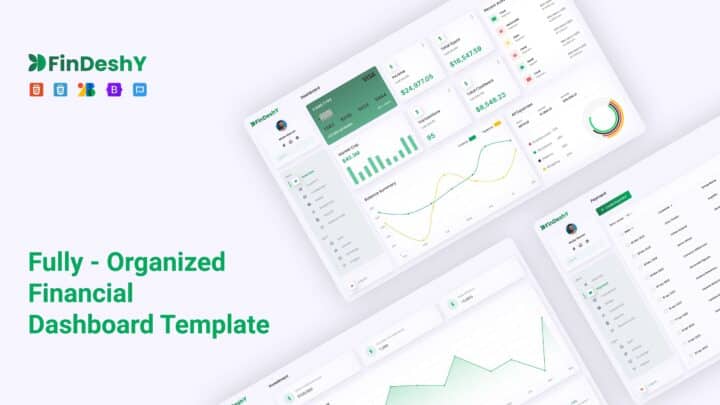 FinDeshY – Free Financial Bootstrap Dashboard Template | DesignToCodes
