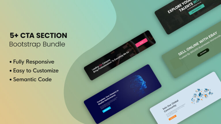 10+ HTML Hero Section – Web Ui Kits | Bootstrap Bundle - DesignToCodes