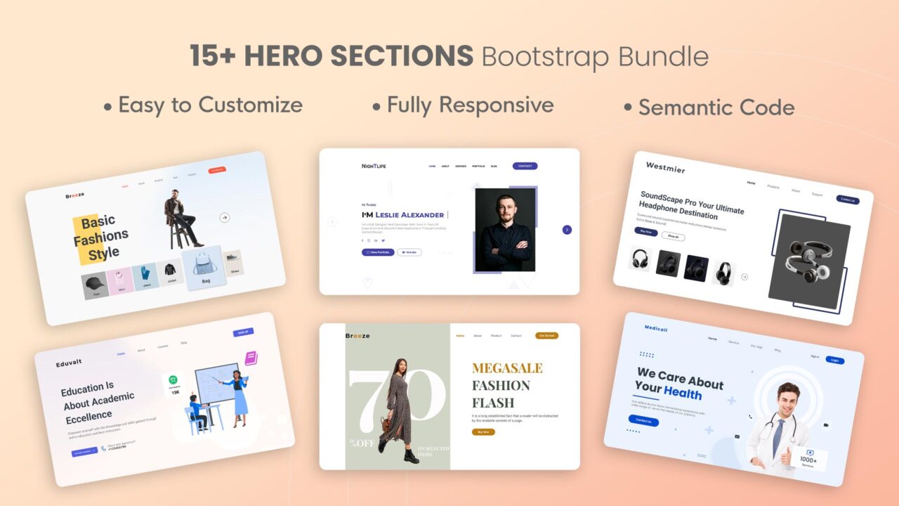 15 Best Hero Section Web UI Kits Collection 2024