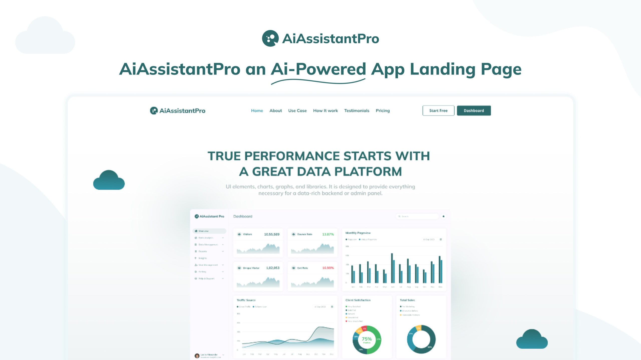 AiAssistantPro App Landing Page Download 2024 - DesignToCodes