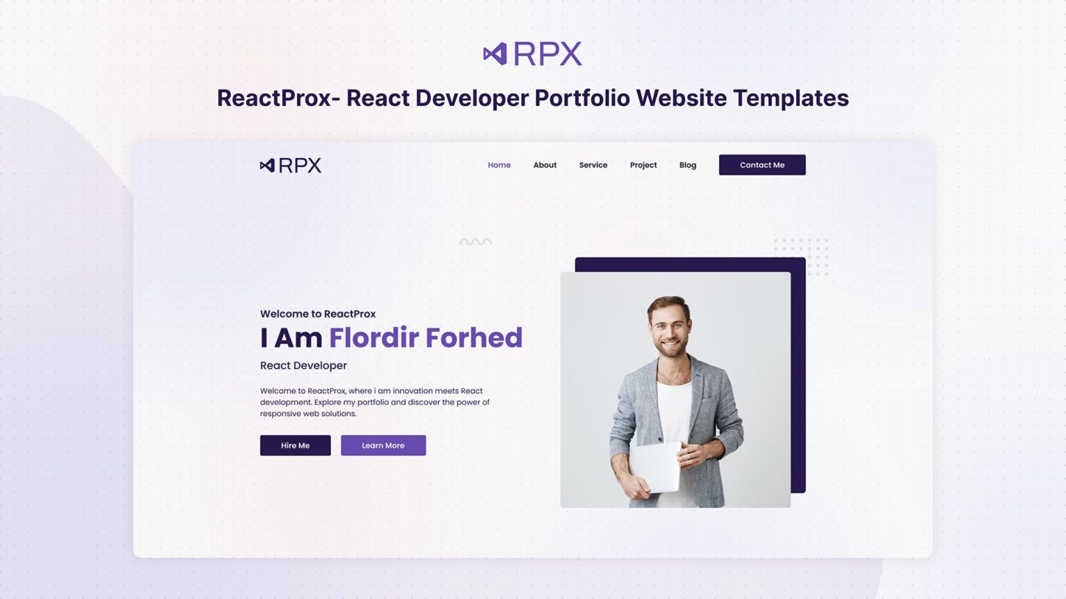 ReactProx- React Developer Portfolio Website Templates