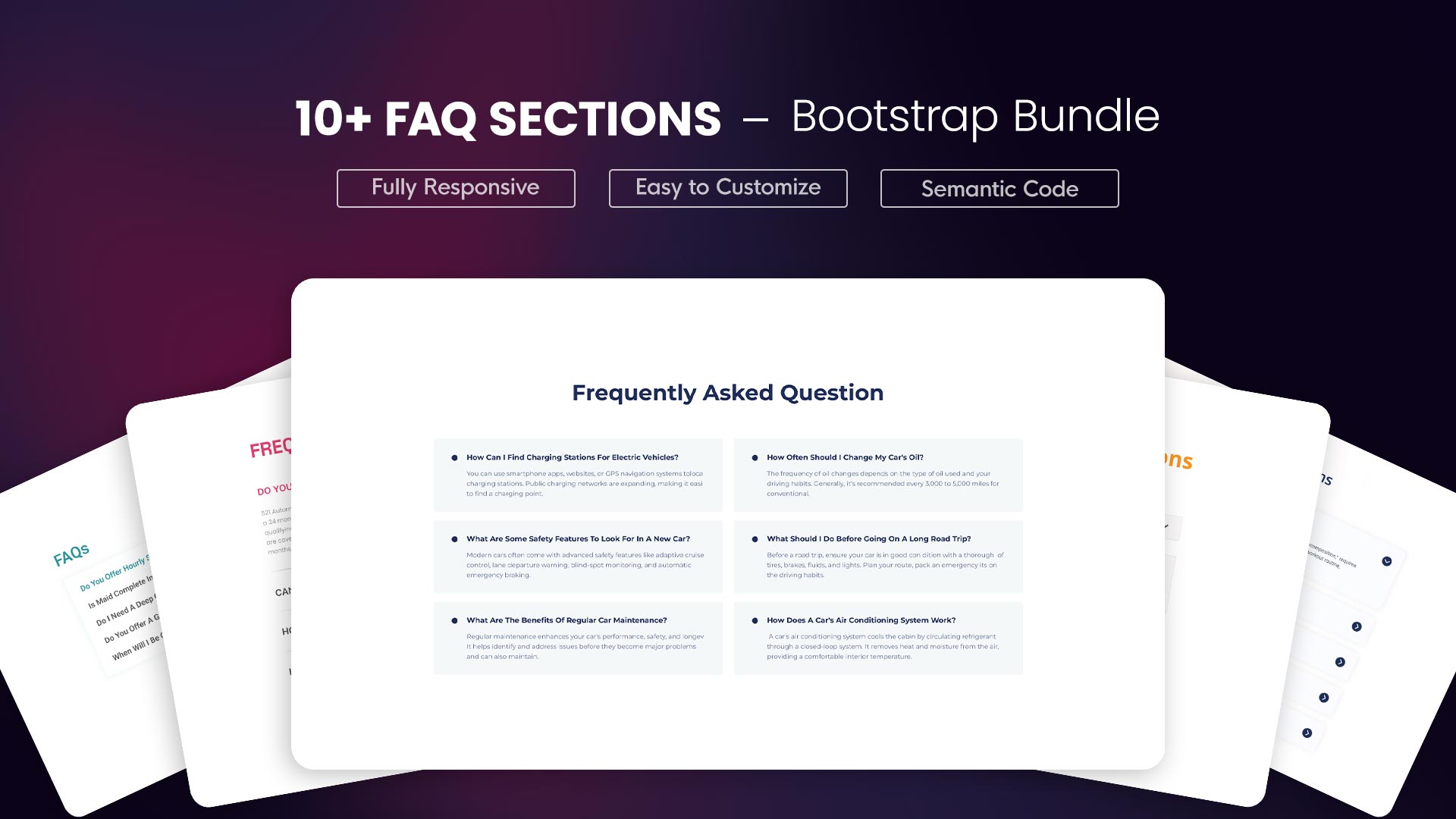 10+ Bootstrap FAQ Section for Your Website: Free Download - DesignToCodes