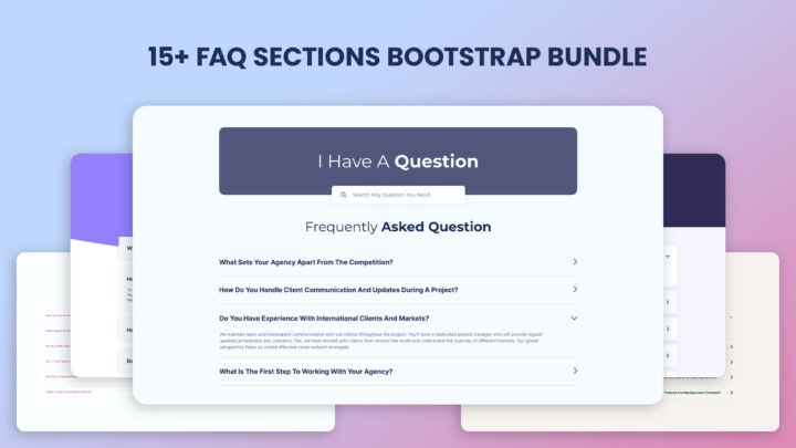 Get-15+FAQ-section-for-Bootstrap-on-your-website | DesignToCodes