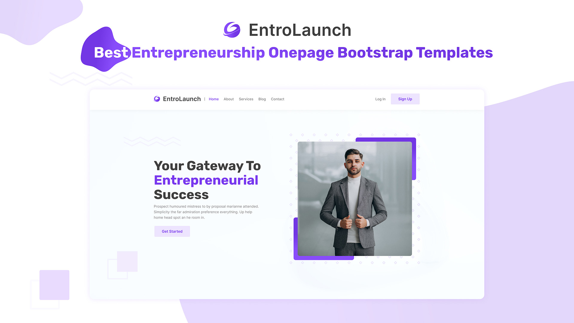 EntroLaunch One Page Bootstrap Templates Free Download