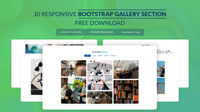 10 Responsive Bootstrap Gallery Section Free Download