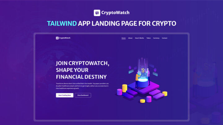 CryptoWatch-Premium-Tailwind-App-Landing-Page-for-Crypto-Traders | DesignToCodes