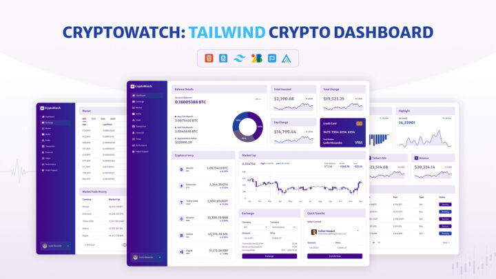 CryptoWatch-Premium-Tailwind-Crypto-Dashboard-Template | DesignToCodes