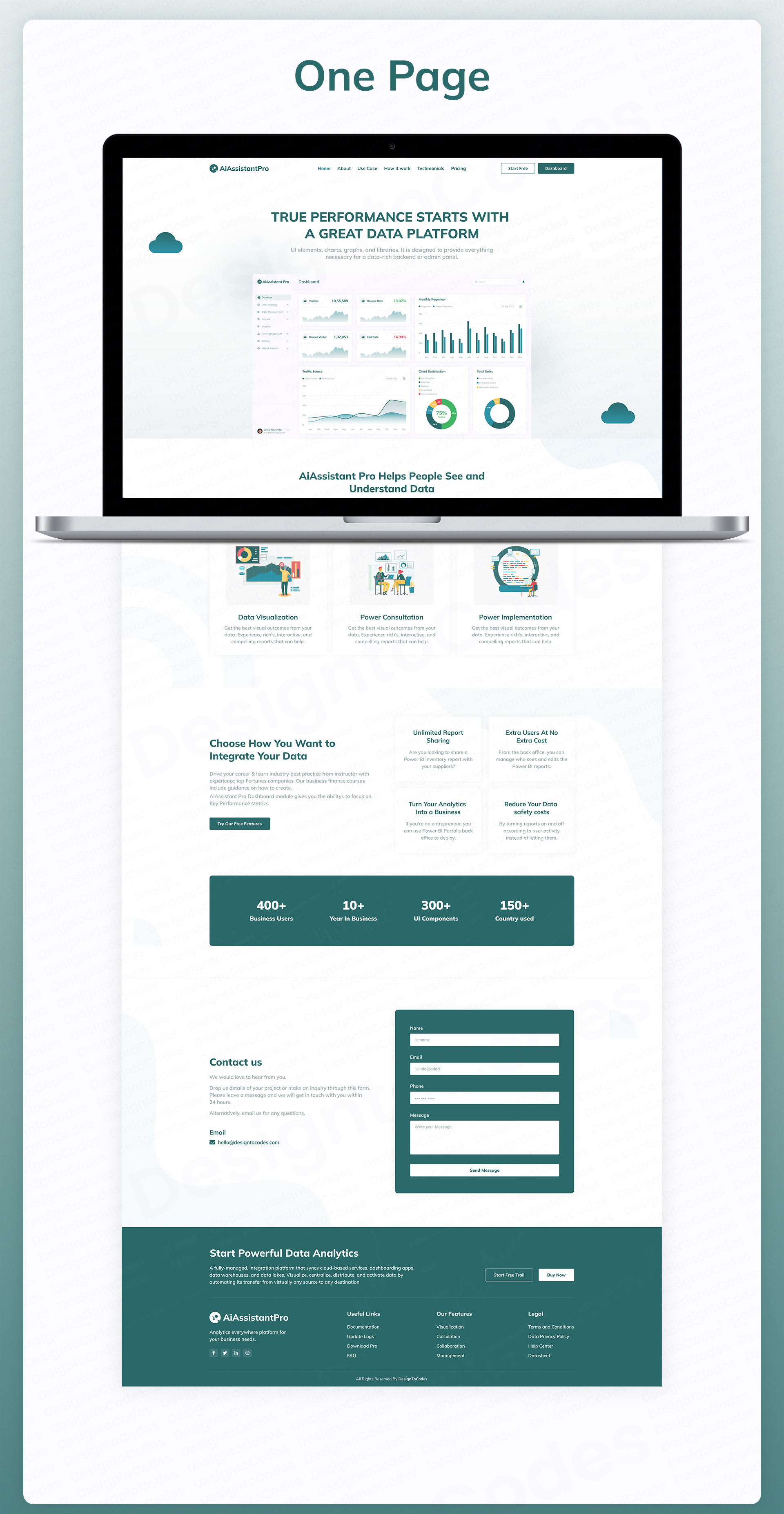 AiAssistantPro: Premium Figma File App Landing Page Template ...