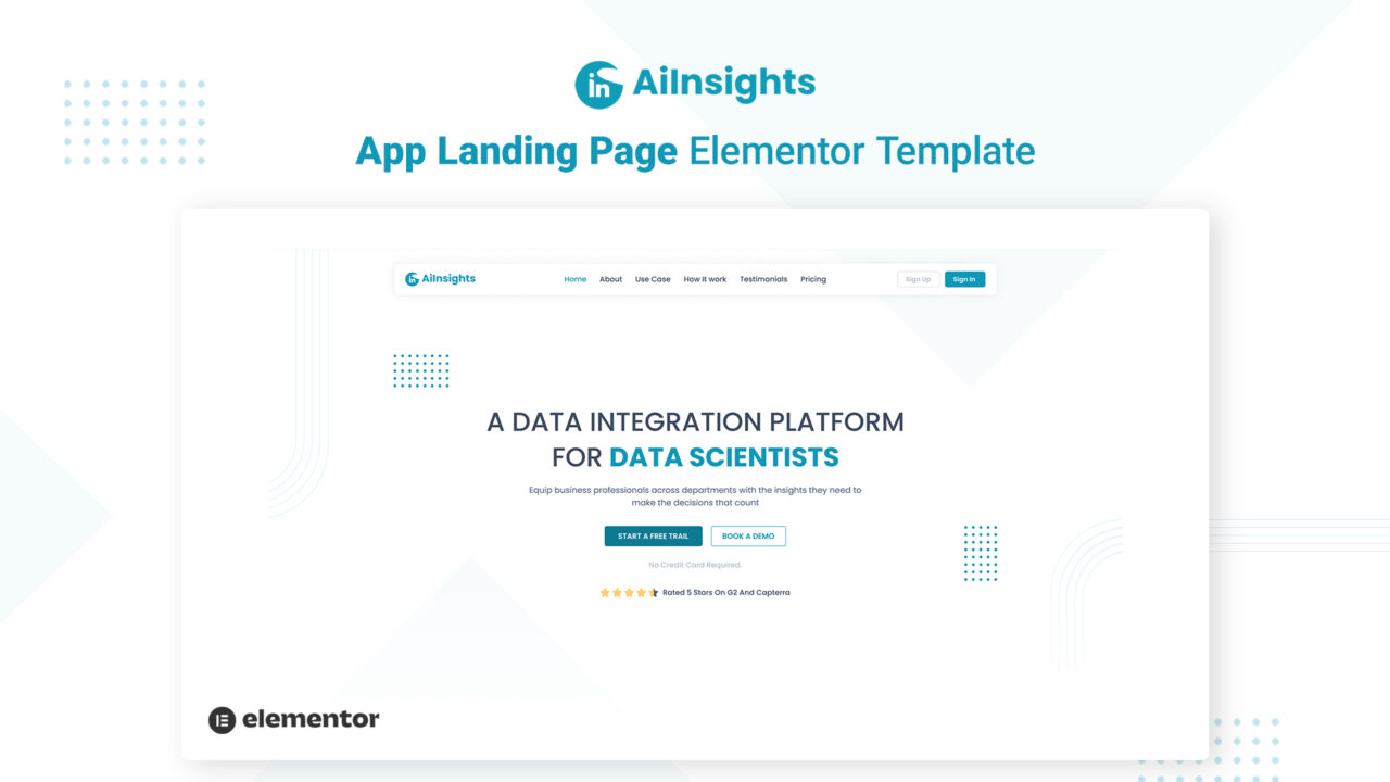 AiInsights-App-Landing-Page-Elementor-Template | DesignToCodes