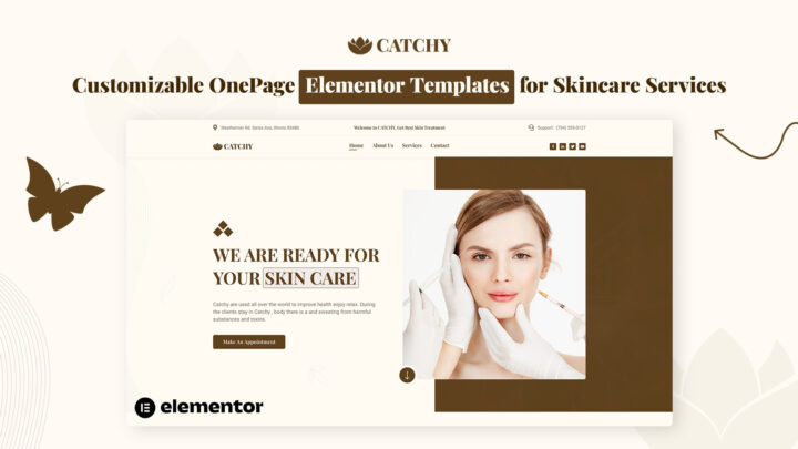 Catchy-Customizable-OnePage-Elementor-Templates-for-Skincare-Services | DesignToCodes