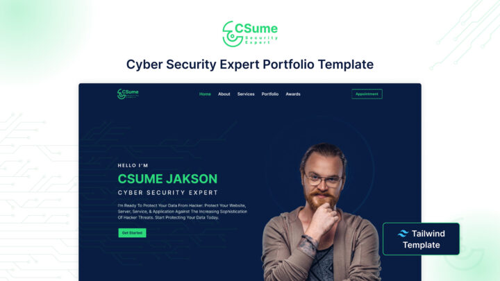 CSume-V1-Tailwind-Template-For-Cybersecurity-Expert | DesignToCodes