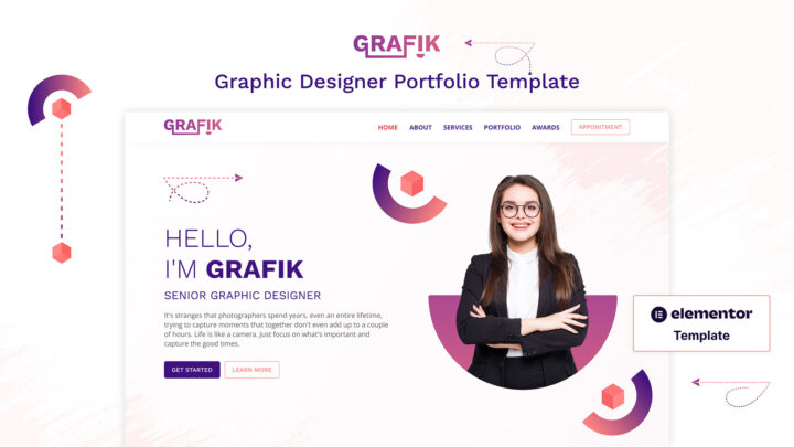 Grafik-Onepage-Elementor-Graphic-Designer-Portfolio-Template | DesignToCodes