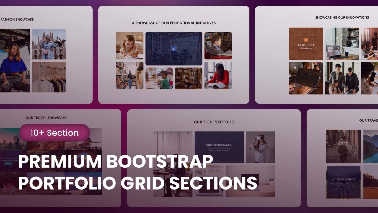 Premium-Bootstrap-Portfolio-Grid-Section-Kits-for-Modern-Websites | DesignToCodes