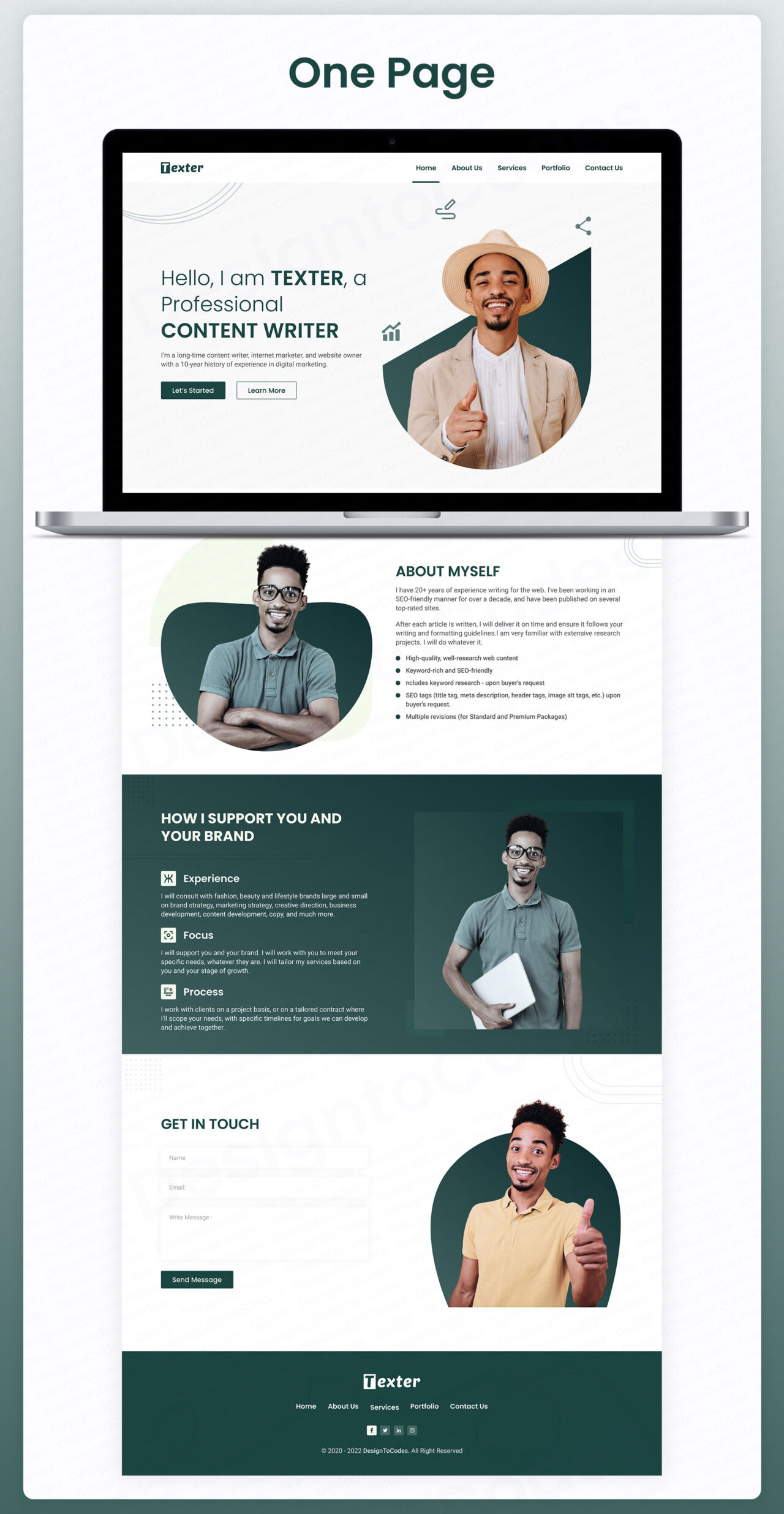 Texter-V1-One-Page-Writer-Portfolio-Figma-Template-Assets-5 | DesignToCodes
