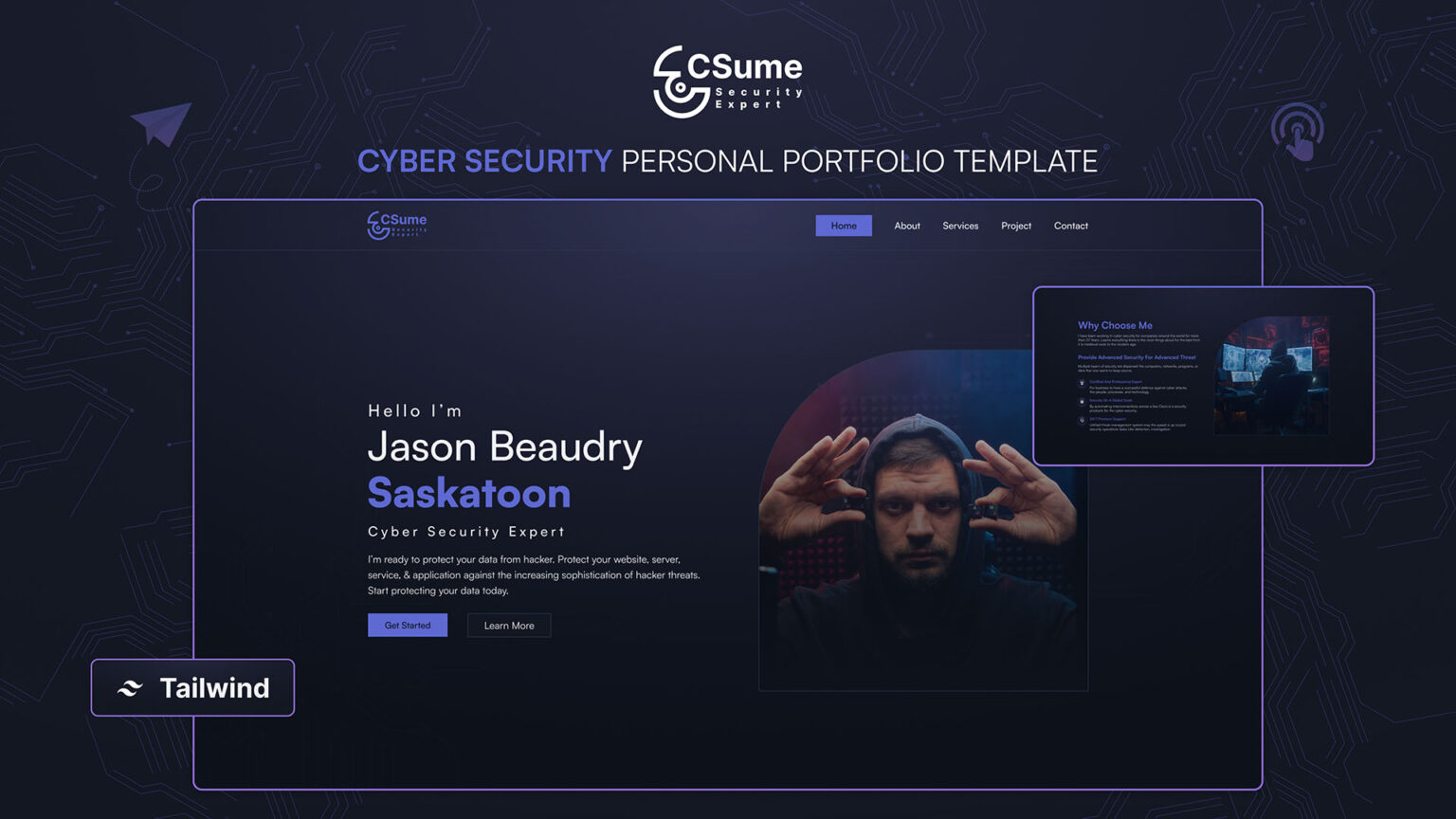 CSUME V2 - Cyber Security Expert One Page Website Template