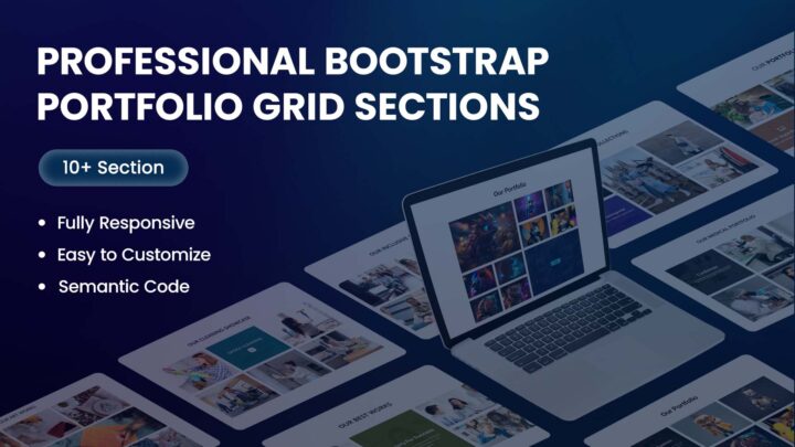 Professional-Portfolio-Grid-Section-with-Bootstrap-Kits | DesignToCodes