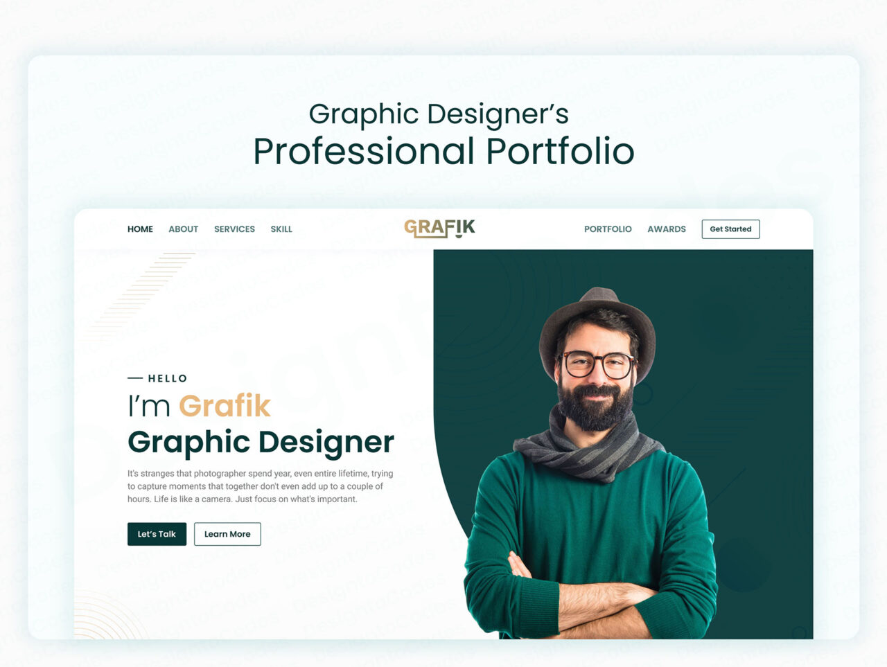 GRAFIK-V2-Modern-Graphic-Designer-Portfolio-Figma-Template-Assets-01 | DesignToCodes