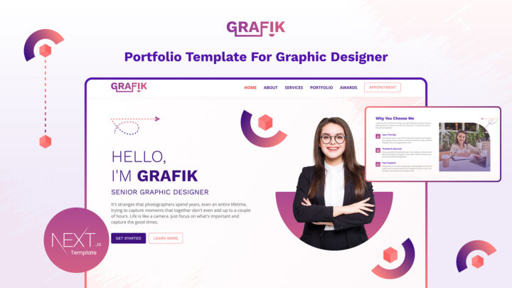 Grafik-v1-Premium-Graphic-Designers-Portfolio-Nextjs-Template-Thumbnail | DesignToCodes