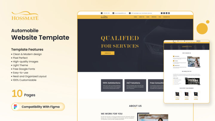 Hossmate-Free-Automobile-Website-Template-for-Figma-Thumbnail | DesignToCodes