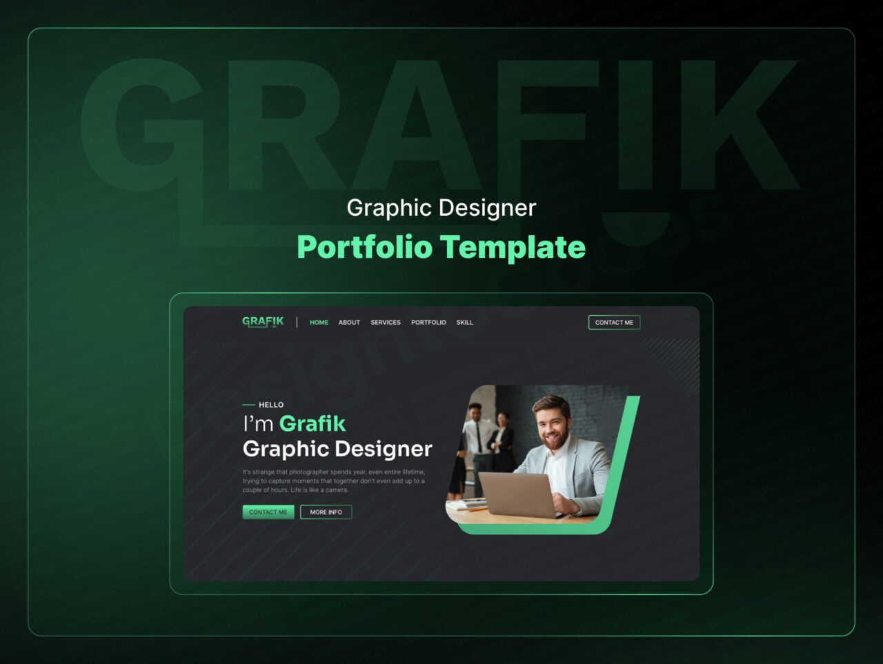 GRAFIK-V3-Graphic-Designer-Portfolio-Template-Assets-01 | DesignToCodes