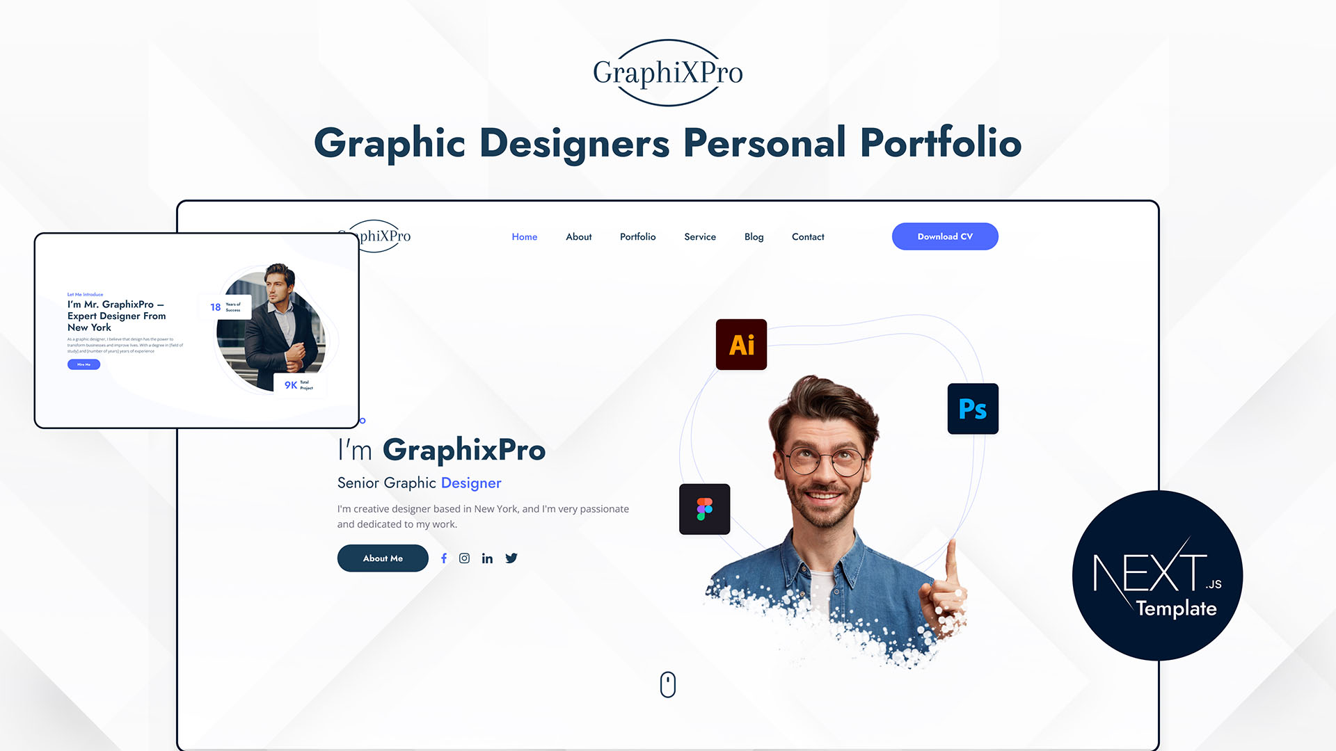 Cyber Security Expert Portfolio Website Template – CSUME