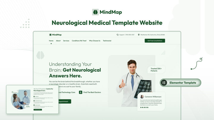 MindMap-Neurological-Medical-Website-Elementor-Template | DesignToCodes