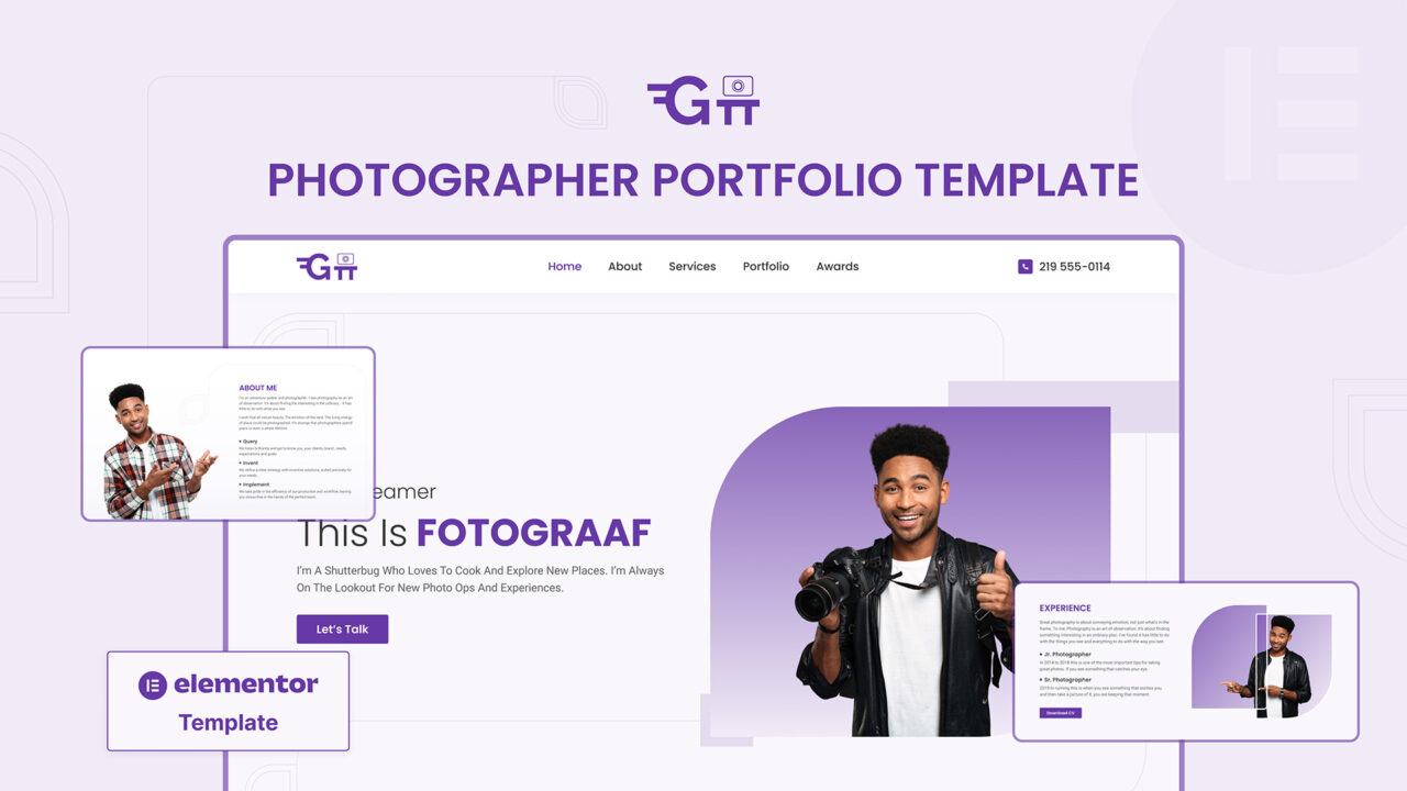 Fotograaf-V2-Photographer-Portfolio-Elementor-Template | DesignToCodes