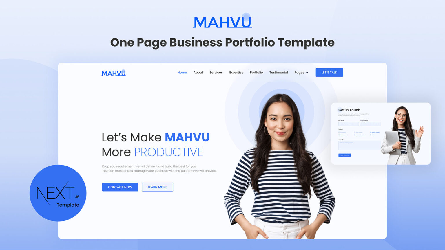 Mahvu Next Js Business Portfolio Template DesignToCodes Mahvu Next Js Business Portfolio Template DesignToCodes
