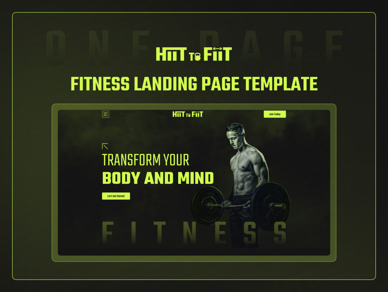 HiitToFiit-Modern-OnePage-Fitness-Framer-Template | DesignToCodes