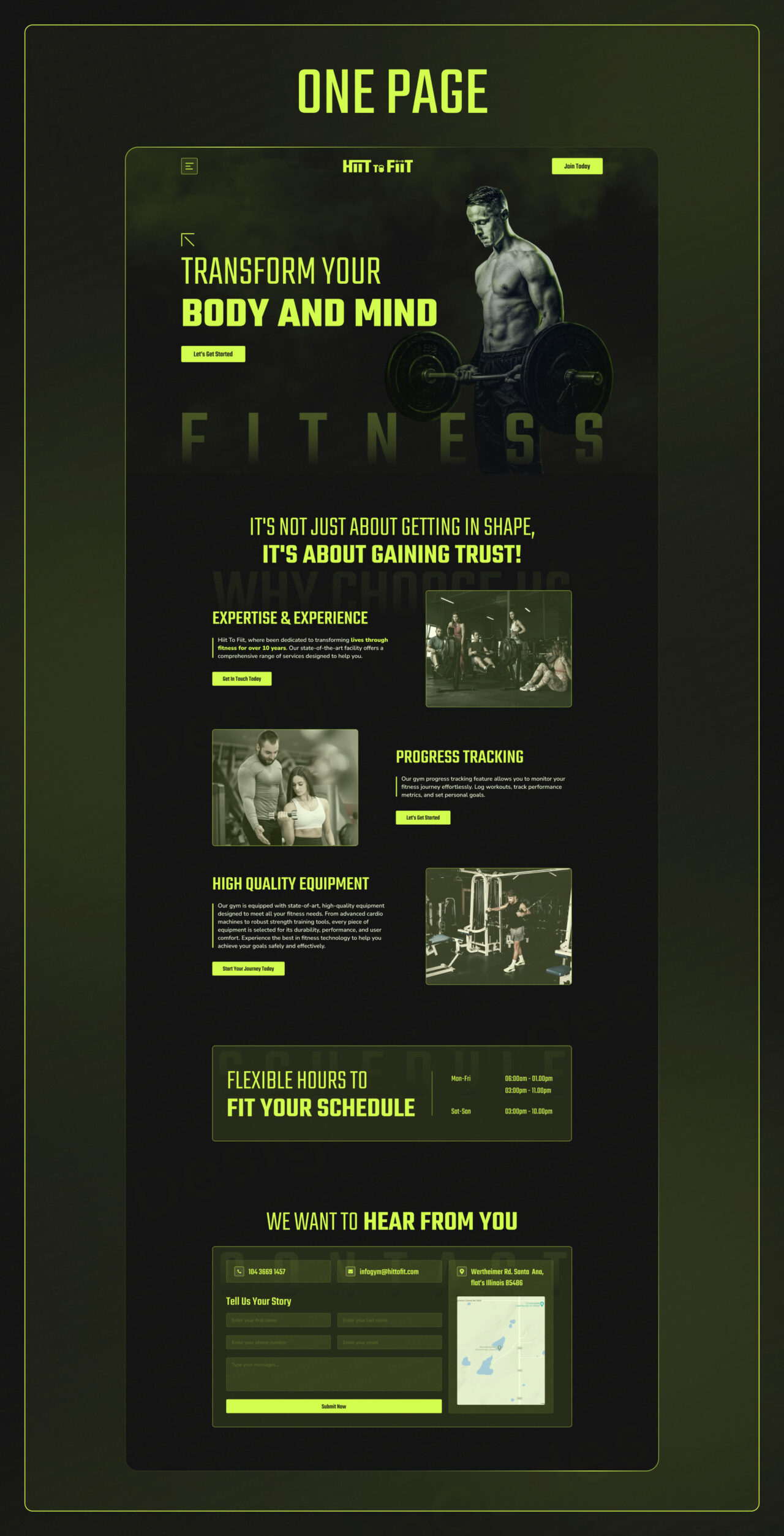 HiitToFiit-Modern-OnePage-Fitness-Framer-Template | DesignToCodes