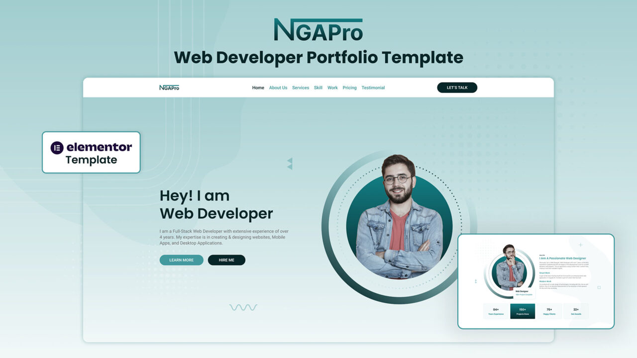 NextGenAppsPro-Elementor-Portfolio-Template-for-Developers | DesignToCodes