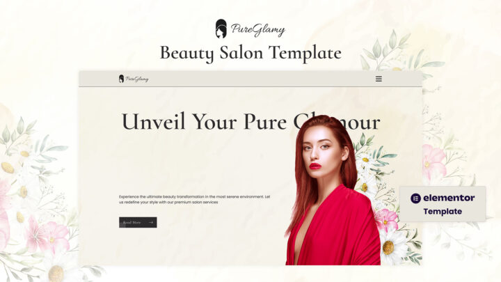 PureGlamy-Premium-Beauty-Salon-Elementor-Website-Template | DesignToCodes