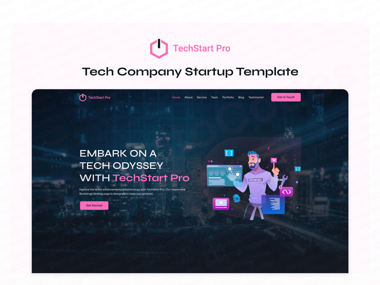 TechStartPro-Tech-Company-Figma-Template | DesignToCodes