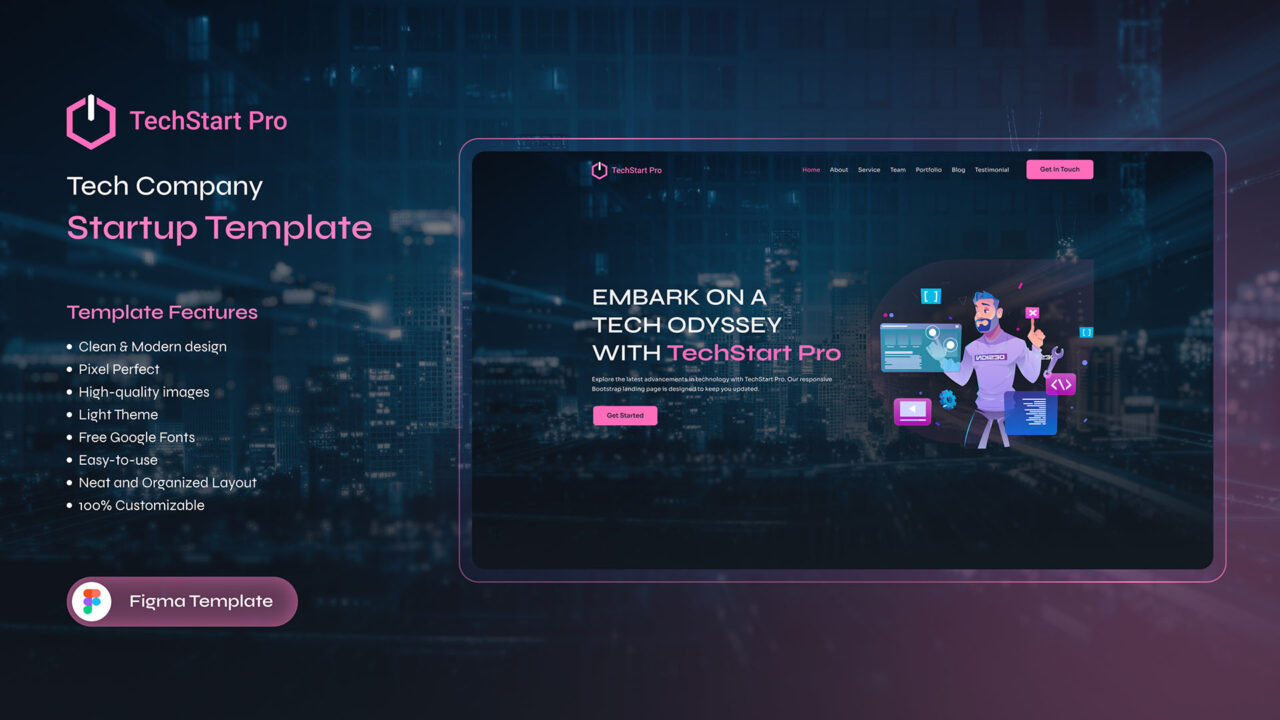 TechStartPro-Tech-Company-Figma-Template-Thumbnail | DesignToCodes
