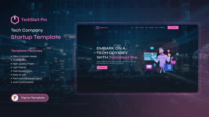 TechStartPro-Tech-Company-Figma-Template-Thumbnail | DesignToCodes