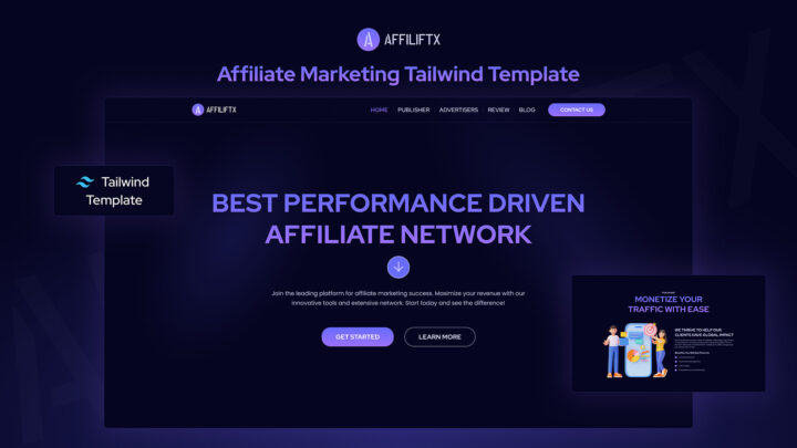 AffiLiftx-Affiliate-Marketing-Tailwind-CSS-Website-Template | DesignToCodes