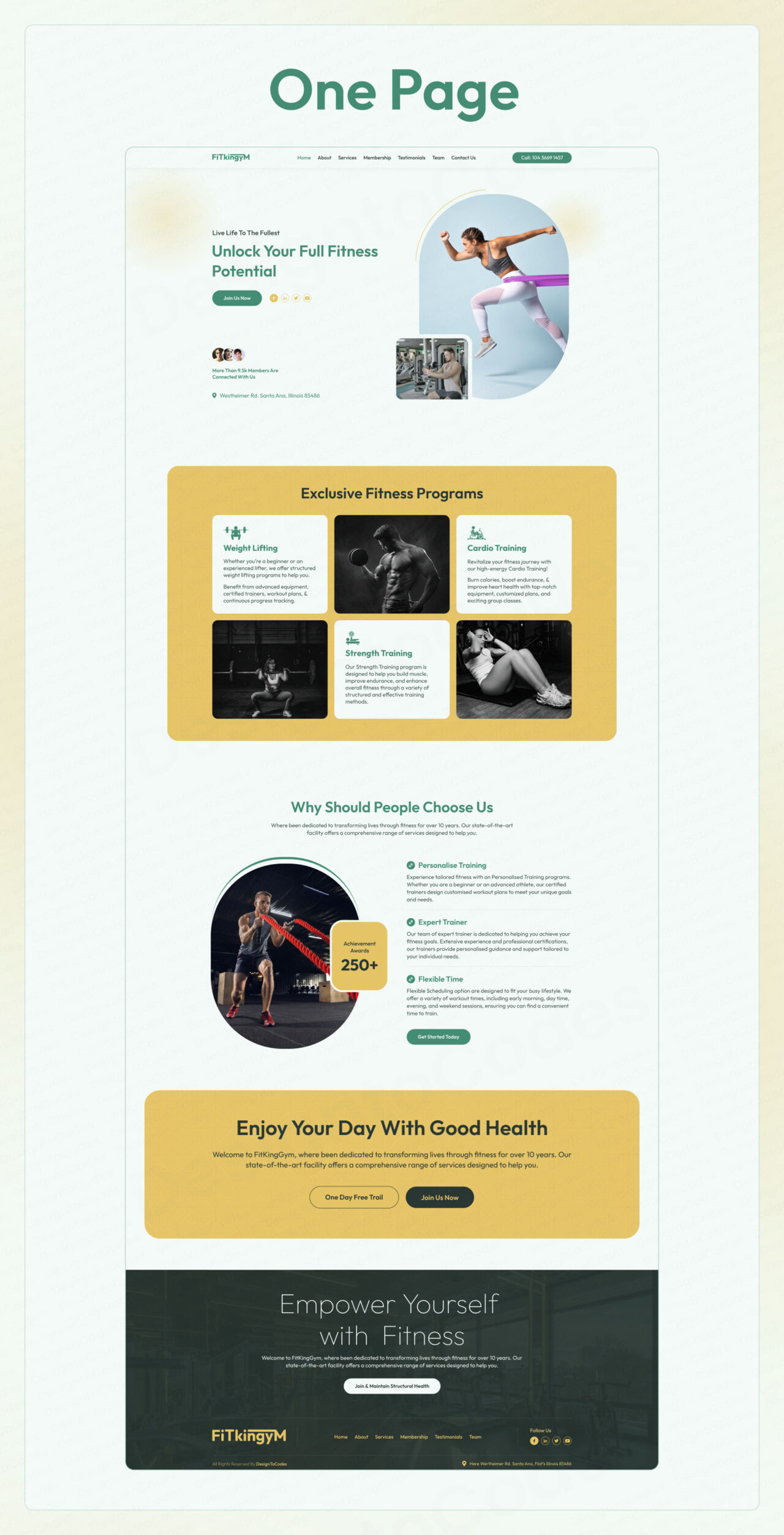 FitKinGym-Best-Fitness-and-Gym-Framer-Template | DesignToCodes