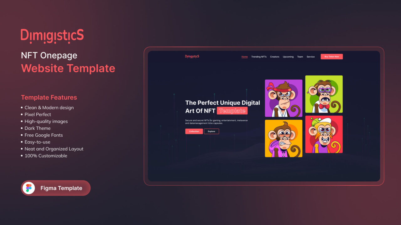 Dimigistics-NFT-Website-Figma-Template-Free-Download-Thumbnail | DesignToCodes