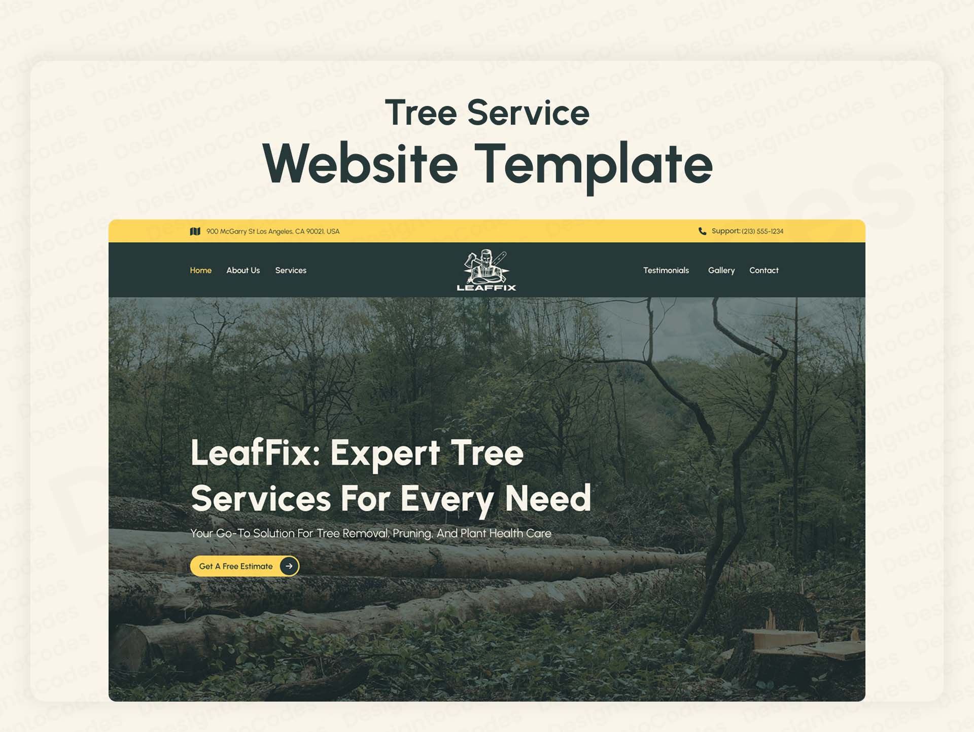 LeafFix - Premium Framer Tree Service Website Template