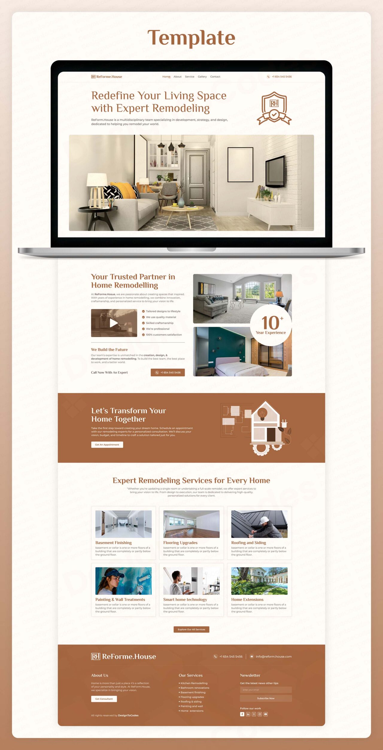 ReFormehouse-Premium-Home-Remodeling-Framer-Template | DesignToCodes